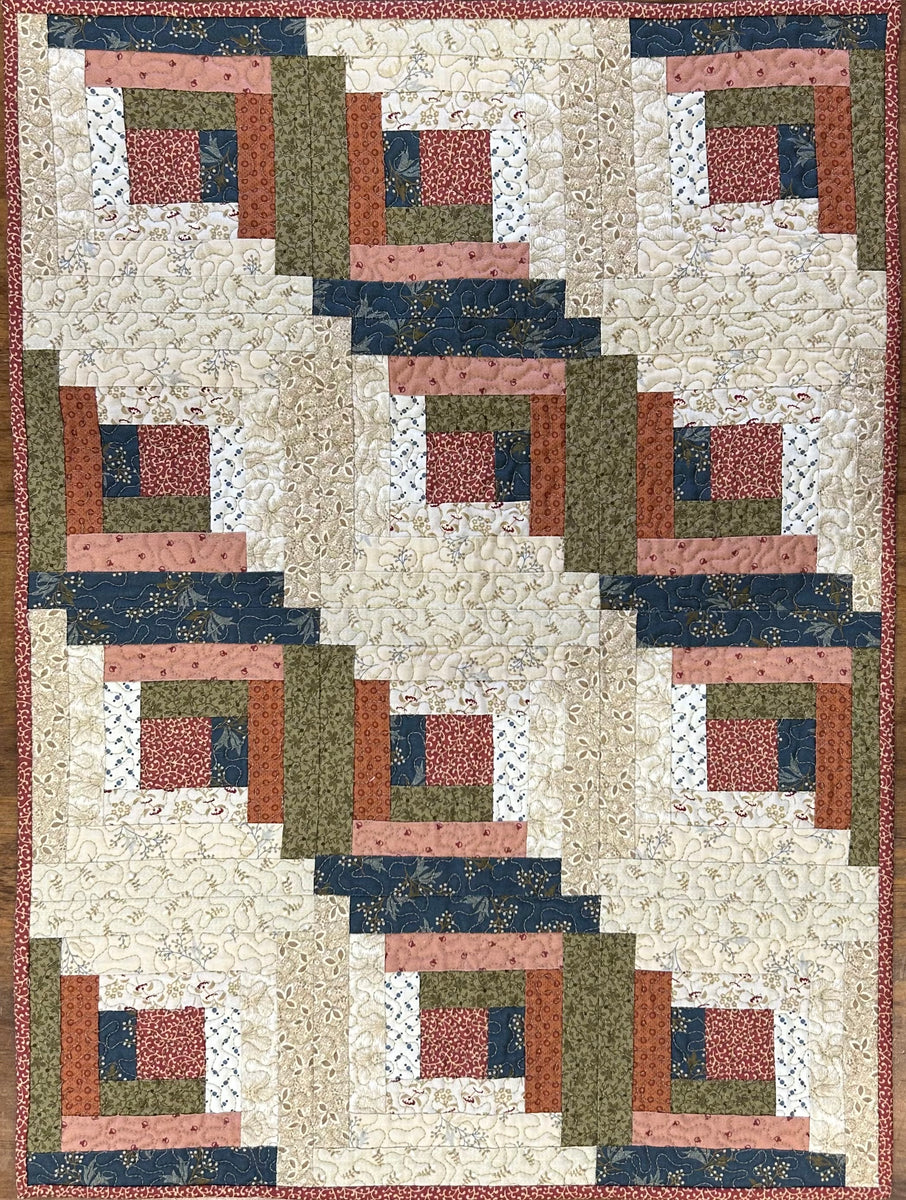 Mini Log Cabin II downloadable quilt pattern Woolen Willow Designs
