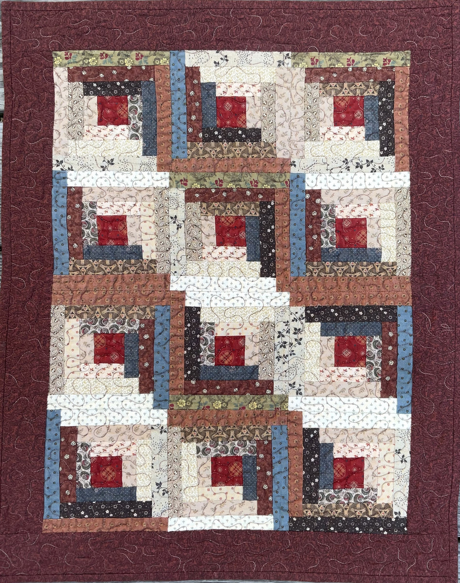 Mini Log Cabin Primitive Quilt Pattern Woolen Willow Designs