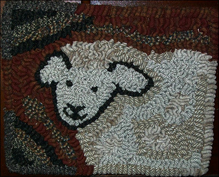 Mary's Little Lamb Primitive Rug Hooking Pattern