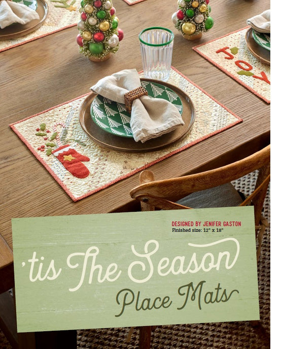 Tis the Season quilted placemats kit