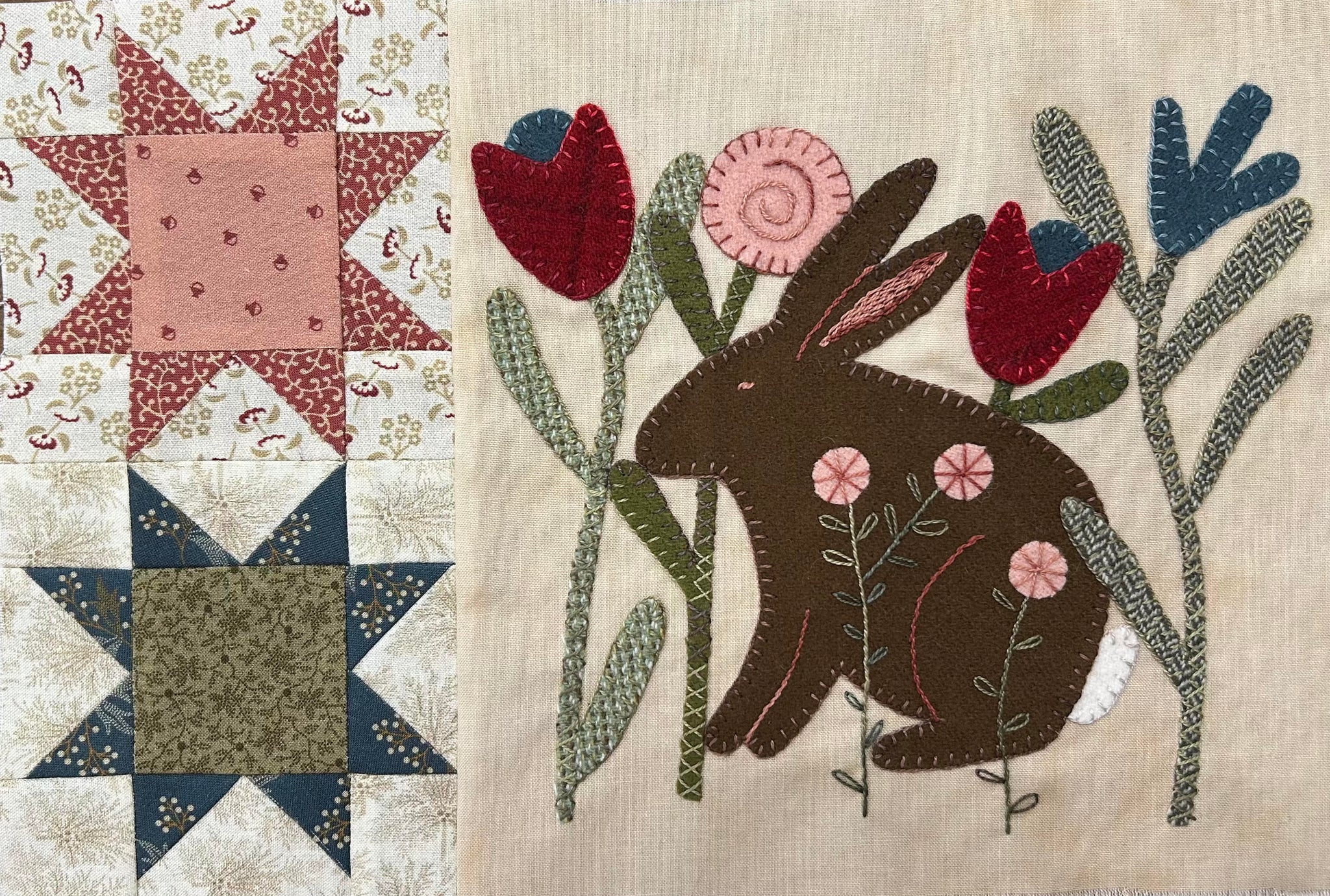 Spring Block Fabric Signs of Spring Sew Along block 1 – Woolen Willow Designs