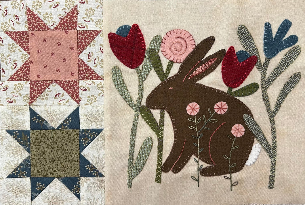 Signs of Spring Sew Along block 1 digital download