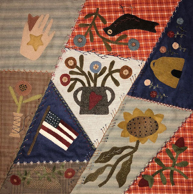 Crazy Seasons Mystery Quilt Block 5 Pattern Woolen Willow Designs