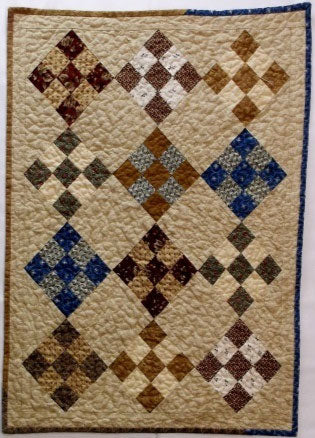 Nine Patch Doll Primitive Quilt Pattern - Digital Download