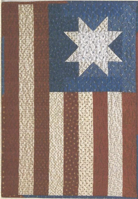 Primitive Mini Flag Patriotic Quilt digital download Pattern