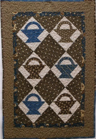 Basket Doll Primitive Quilt E-Pattern -  Digital Download