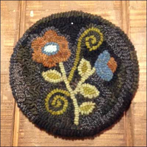 Folksy Flower Primitive Rug Hooking Pattern - Digital Download