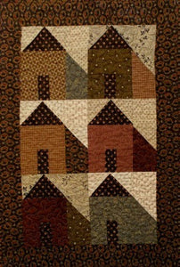 Mini House Primitive Quilt Pattern - Digital Download