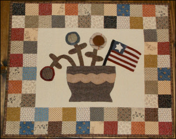 Patriotic Patchwork Primitive Pattern - Digital Download