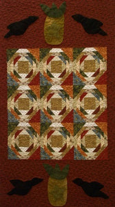 Pineapples & Crows Primitive Quilt Pattern-Digital Download