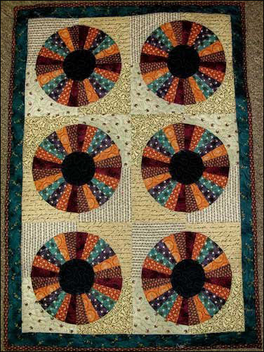 Scrappy Wheels Primitive Quilt Pattern - Digital Download