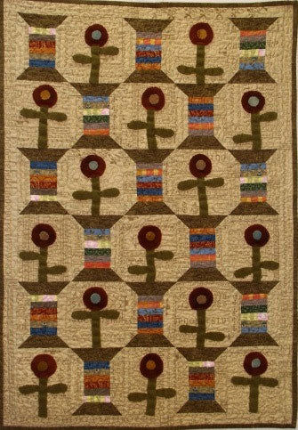 Spools in the Flower Patch Quilt Pattern- Digital Download